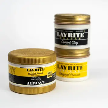 LAYRITE Deluxe ***Duo de Pommades | Original Pomade & Cement Clay (2x2.5oz/70.875g)
