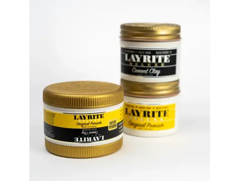LAYRITE Deluxe ***Duo de Pommades | Original Pomade & Cement Clay (2x2.5oz/70.875g)