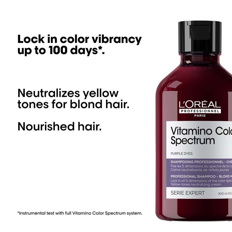 L'ORÉAL PROFESSIONNEL Serie Expert | Vitamino Color Spectrum | Shampooing pour Cheveux Blonds
