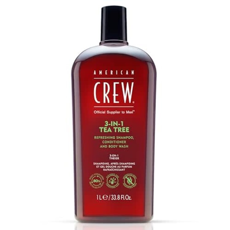 AMERICAN CREW AMERICAN CREW - TEA TREE 3-IN-1 Shampoo, Conditioner and Body Wash / Shampooing Soin et Gel Douche