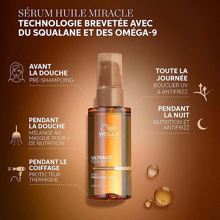WELLA Ultimate Smooth | Étape 3 | Sérum Huile Miracle