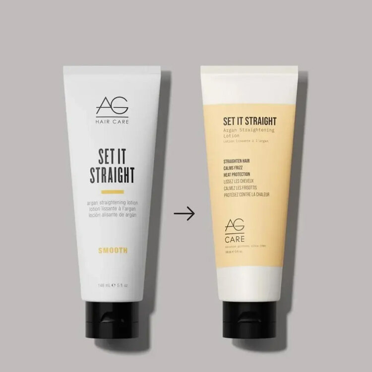 AG | CARE Set It Straight | Lotion Lissante à l'Argan - Lissage et Protection Thermique (148ml)