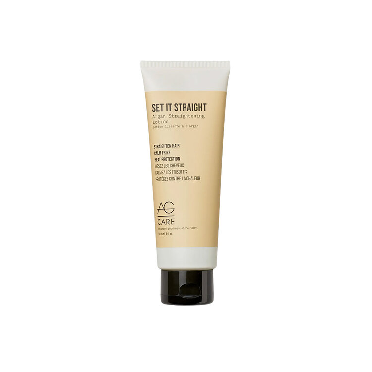 AG | CARE Set It Straight | Lotion Lissante à l'Argan - Lissage et Protection Thermique (148ml)