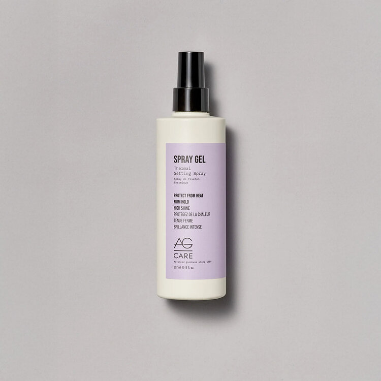 AG | CARE Spray Gel | Thermal Setting Spray - Heat Protection and Firm Hold (237ml)