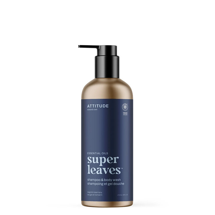 ATTITUDE Super Leaves | Shampooing & Gel Douche | Sauge et Romarin