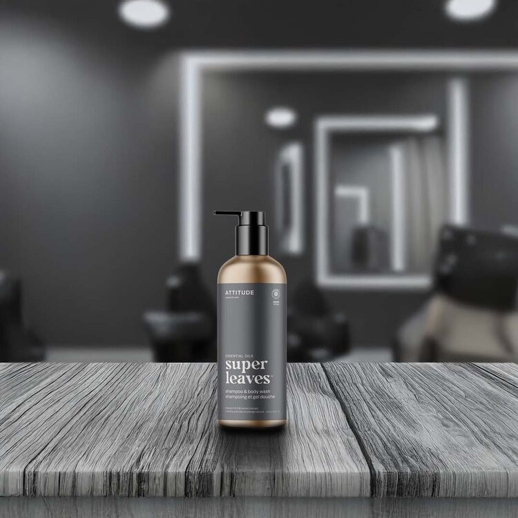 ATTITUDE Super Leaves | Shampooing & Gel Douche | Menthe Poivrée et Orange Douce