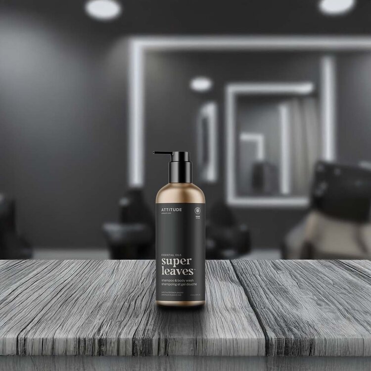 ATTITUDE Super Leaves | Shampooing et Gel Douche | Patchouli et Poivre Noir