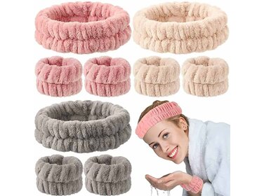 Ensemble Bandeau et Poignets Soin du visage