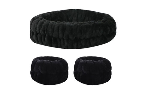 Facial Care Headband and Wristband Set