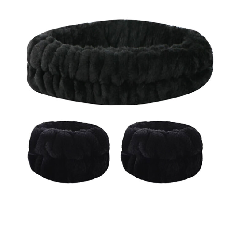 Facial Care Headband and Wristband Set