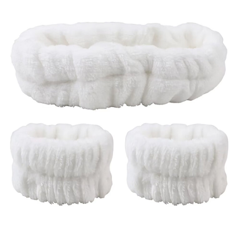 Facial Care Headband and Wristband Set