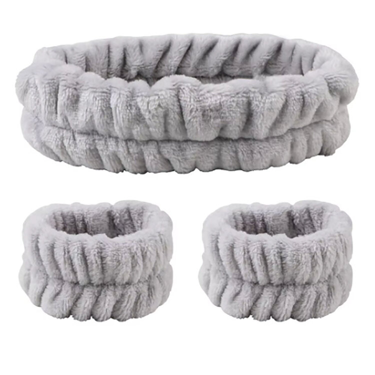 Facial Care Headband and Wristband Set