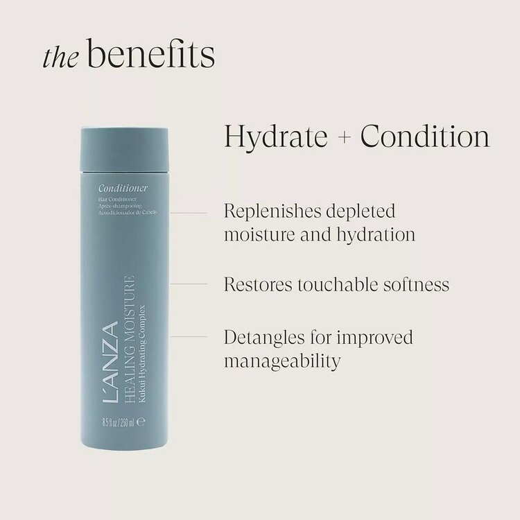 L'ANZA Healing Moisture | Revitalisant – hydrate et adoucit les cheveux secs (250ml/8.5oz)