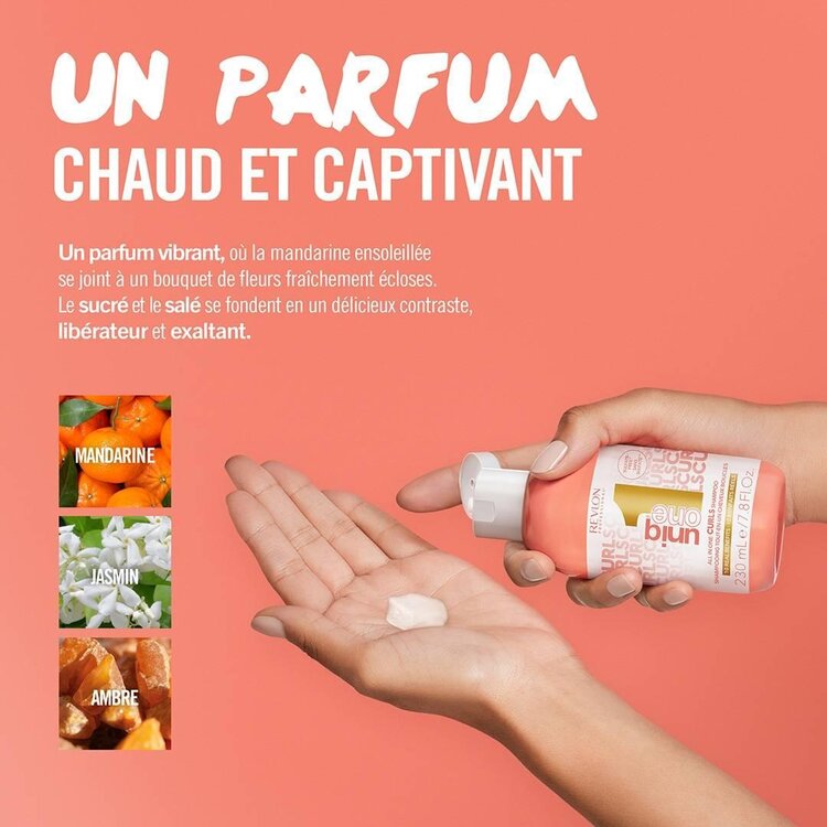 REVLON PROFESSIONAL Uniq One Curls | Shampooing Tout-En-Un Cheveux Bouclés – Nettoie, Nourrit Et Définit Les Boucles (230ml/7.8oz)