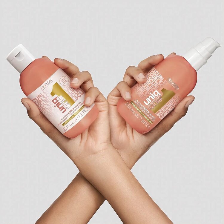 REVLON PROFESSIONAL Uniq One Curls | Shampooing Tout-En-Un Cheveux Bouclés – Nettoie, Nourrit Et Définit Les Boucles (230ml/7.8oz)