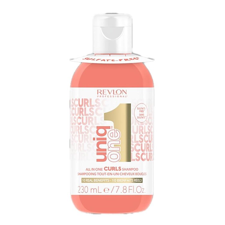 REVLON PROFESSIONAL Uniq One Curls | All-In-One Shampoo | Curly Hair – Cleanses, Nourishes, and Defines Curls (230ml/7.8oz)