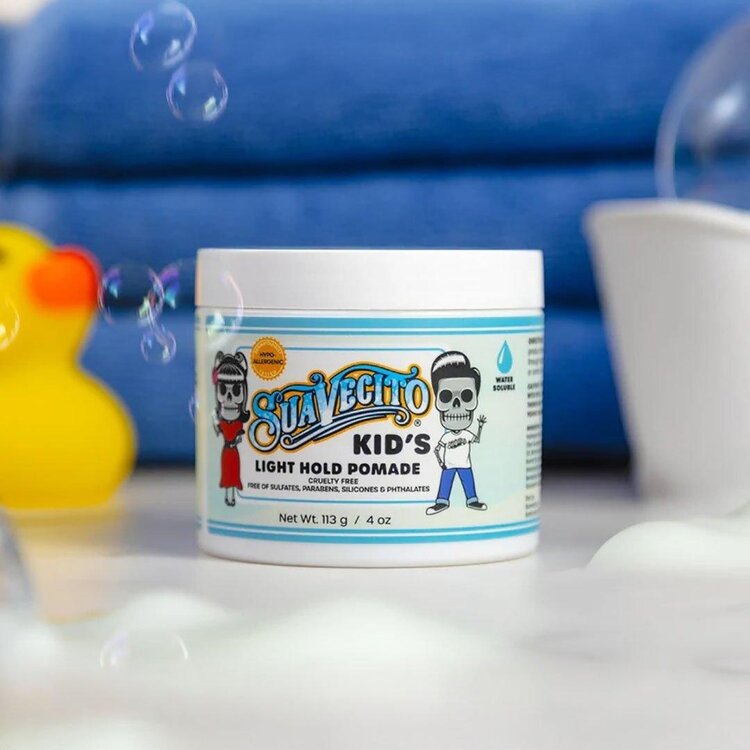 SUAVECITO Kid's Light Hold Pomade (113 g / 4 oz) – Gentle Pomade for Kids with Natural, Light Hold