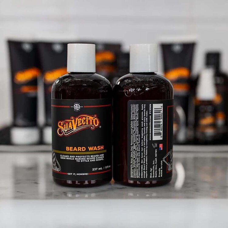 SUAVECITO Beard Wash (247 ml / 8 oz) – Gentle Beard Cleanser for Daily Use