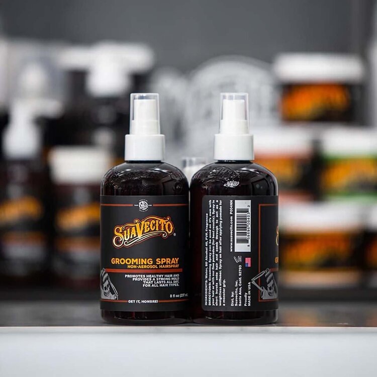 SUAVECITO Grooming Spray (237 ml / 8 oz) – Spray Coiffant Léger Pour Tenue Naturelle