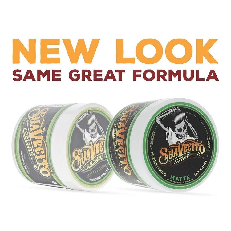 SUAVECITO Matte Pomade (4 oz) – Medium Hold Matte Pomade for Natural Styles