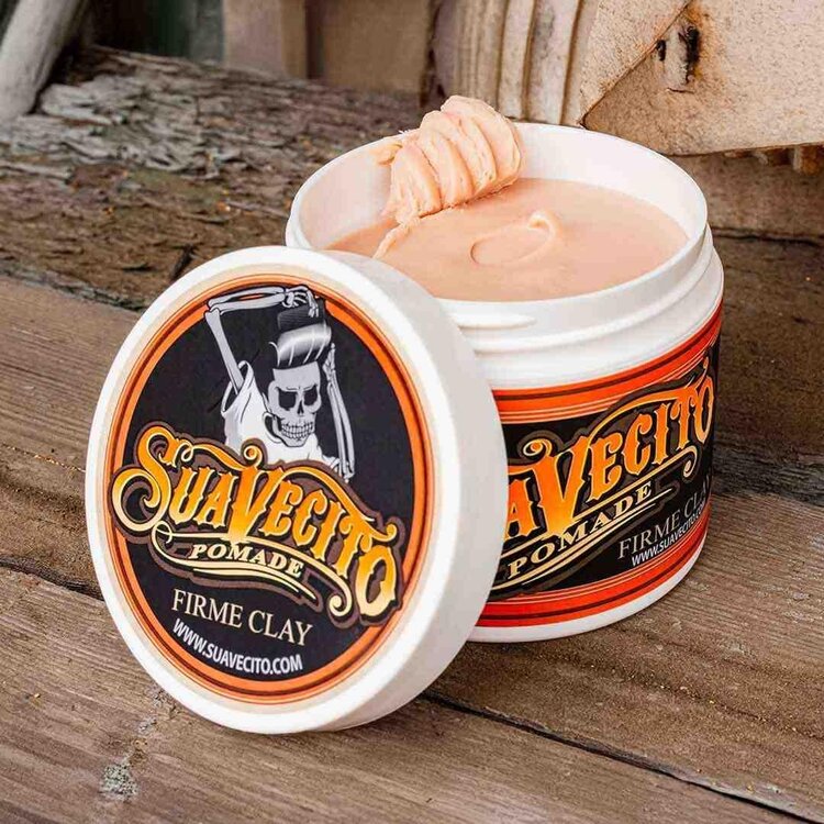 SUAVECITO Firme Clay Pomade (4 oz) – Strong Hold Clay Pomade for Structured Looks