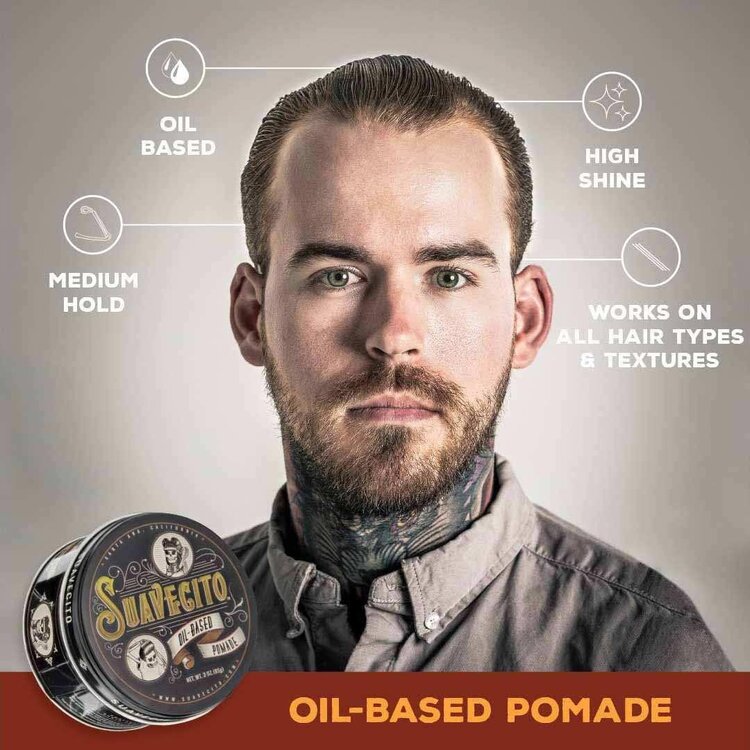 SUAVECITO Oil-Based Pomade (85 g / 3 oz) – Pommade À Base D’Huile Pour Un Style Durable