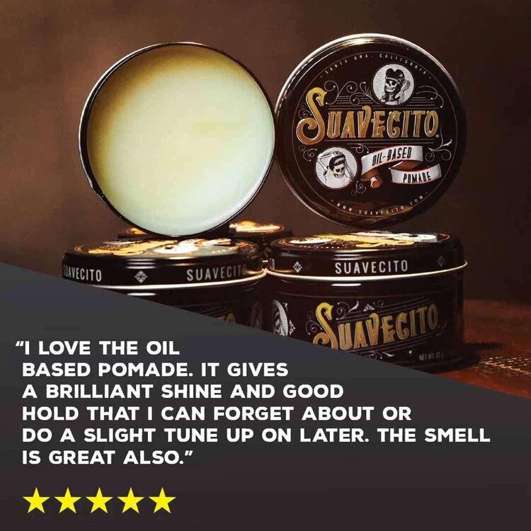 SUAVECITO Oil-Based Pomade (85 g / 3 oz) – Long-Lasting Hold and Shine