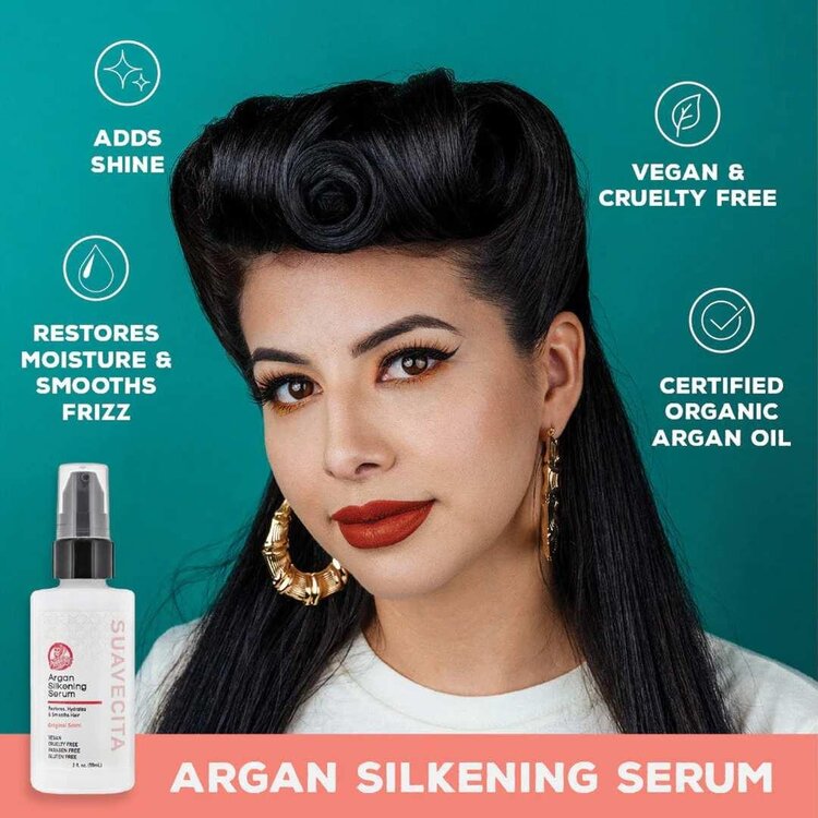 SUAVECITO Suavecita | Argan Silkening Serum (59 ml / 2 oz) – Sérum Lissant Et Nourrissant Pour Tous Types De Cheveux