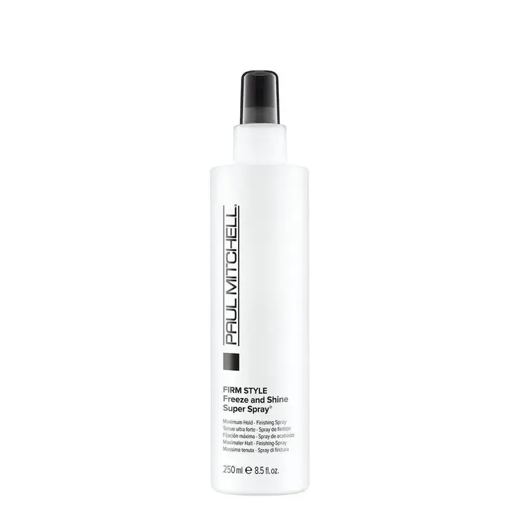 PAUL MITCHELL ***Firm Style | Freeze and Shine | Super Spray Tenue Ultra Forte - Fixatif non-aérosol à tenue maximale qui fige le style et ajoute une brillance ultra-lustrée
