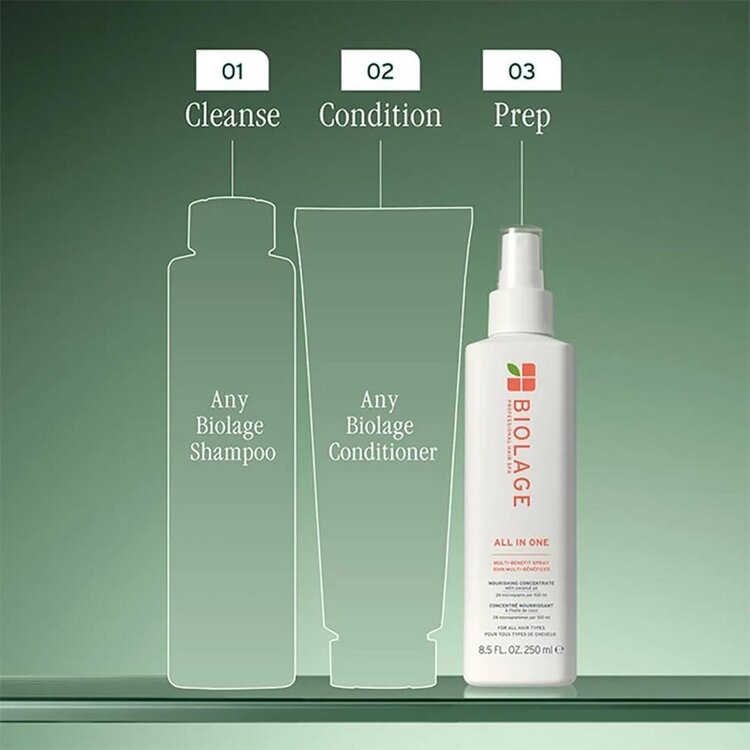 MATRIX Biolage | All In One | Soin Multi-Bénéfices (250 ml / 8.5 oz) – 10 Bienfaits en Un Seul Geste