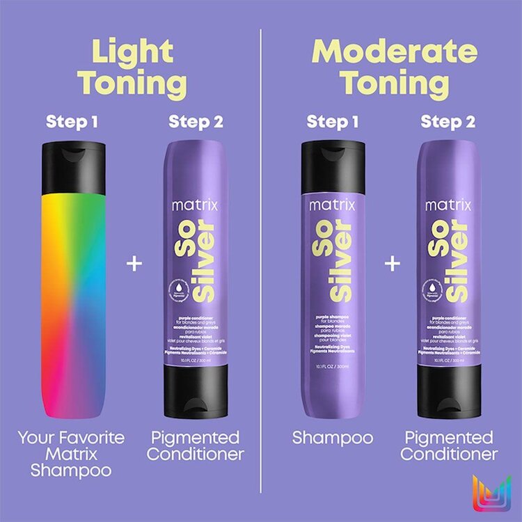 MATRIX Total Results | So Silver | Revitalisant Violet – Soin Éclat et Hydratation pour Cheveux Blonds, Gris et Blancs