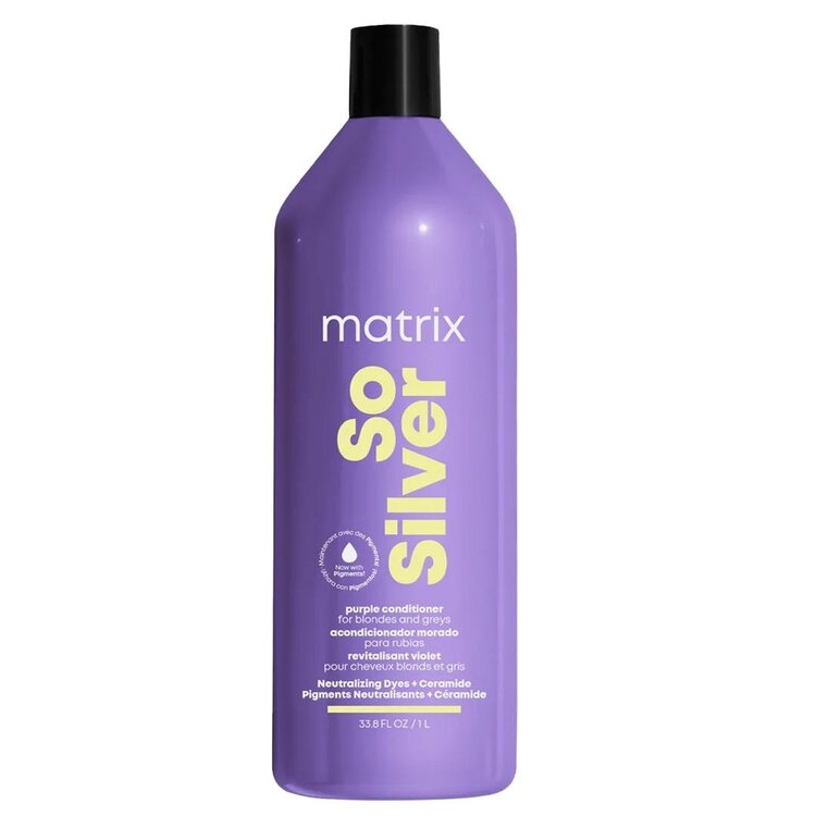 MATRIX Total Results | So Silver | Revitalisant Violet – Soin Éclat et Hydratation pour Cheveux Blonds, Gris et Blancs
