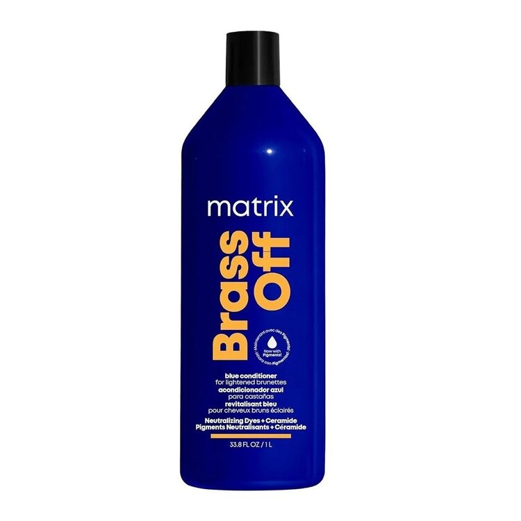 MATRIX Total Results | Brass Off | Blue Conditioner – Hydrating Toning Conditioner for Lightened Brunette & Blonde Hair