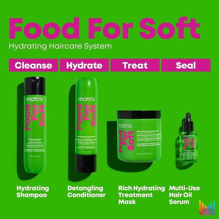 MATRIX Total Results | Food For Soft | Multi-Use Oil Serum (50 ml / 1.7 oz) – Nourishing Leave-In with Avocado Oil