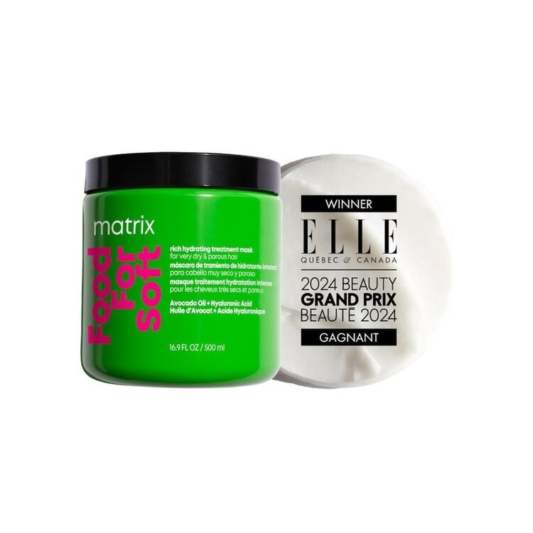 MATRIX Total Results | Food For Soft | Masque Traitement Hydratation Intense – Soin Profond à l’Huile d’Avocat et à l’Acide Hyaluronique
