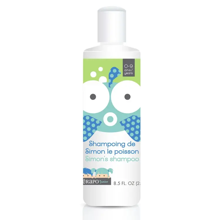 TÉRAPO Junior Junior | Shampooing - Nettoie en Douceur les Cheveux des Enfants Simon le Poisson
