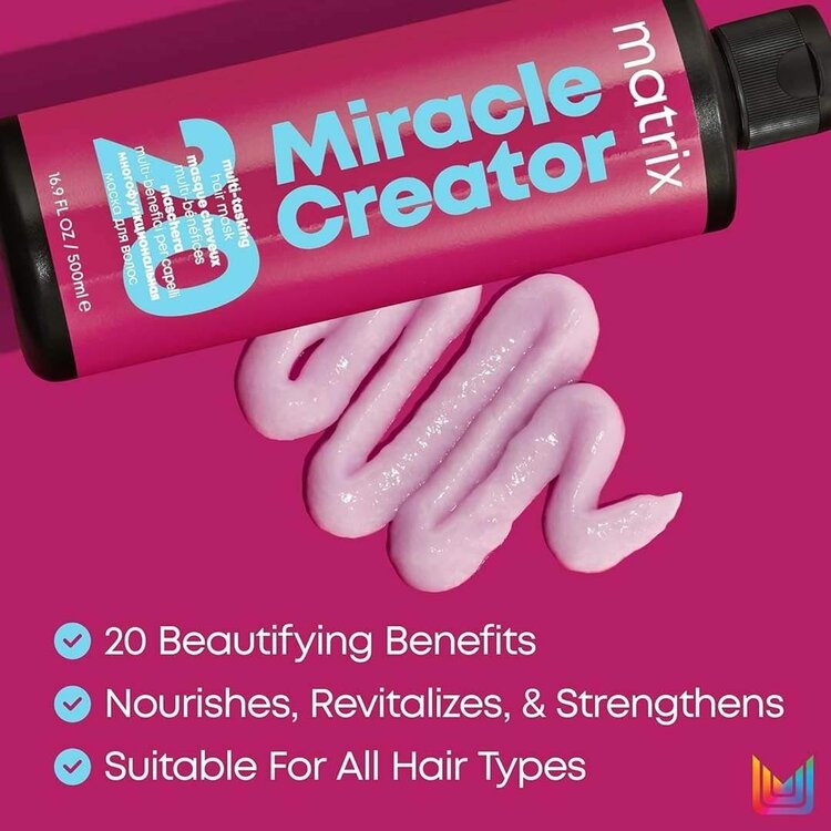 MATRIX Total Results | Miracle Creator | Multi-Tasking Hair Mask (500 ml / 16.9 oz) – 20 Benefits in 60 Seconds