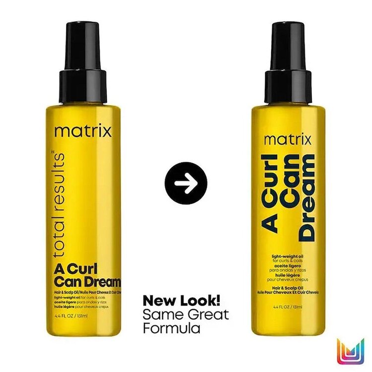 MATRIX Total Results | A Curl Can Dream | Light Oil (131 ml / 4.4 oz) – Nourishing Lightweight Oil for Curls and Coils