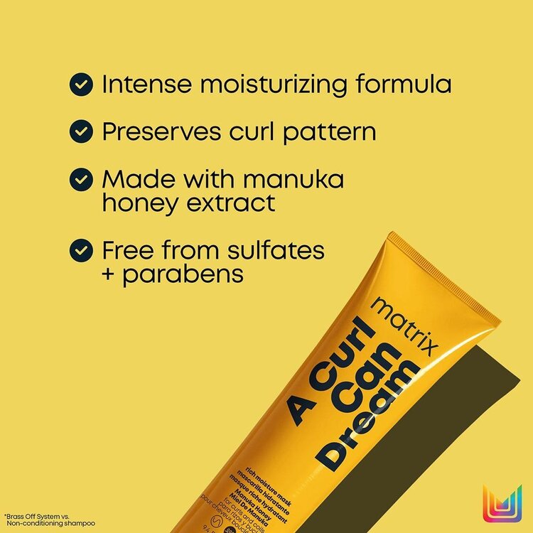 MATRIX Total Results | A Curl Can Dream | Masque Riche – Soin Hydratant Profond pour Boucles et Cheveux Crépus