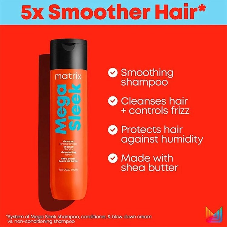 MATRIX Total Results | Mega Sleek | Shampoo – Smoothing Shampoo with Shea Butter