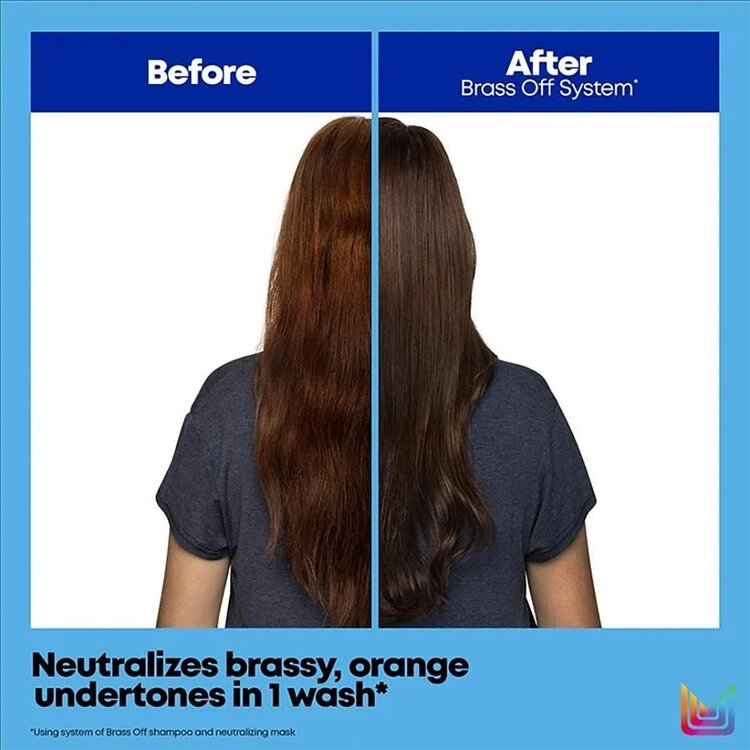 MATRIX Total Results | Brass Off | Shampooing – Shampooing Bleu Déjaunissant pour Cheveux Éclaircis