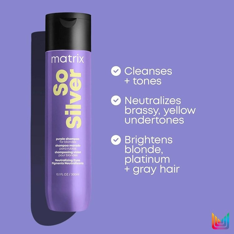 MATRIX Total Results | So Silver | Shampooing – Shampooing Déjaunissant pour Cheveux Blonds et Gris