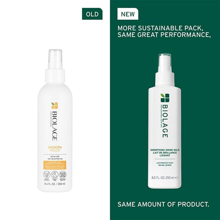 BIOLAGE Professional Hair Spa Biolage | ***SmoothProof | Smooth Shine Milk (250 ml / 8.5 oz) – Lightweight Smoothing Leave-In for Shine & Frizz Control