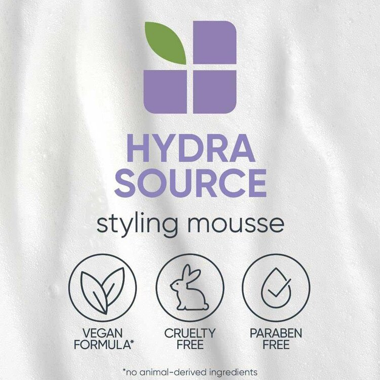 MATRIX Biolage | ***HydraSource | Mousse Coiffante (234 g / 8.25 oz) – Mousse Coiffante Hydratante à Tenue Moyenne