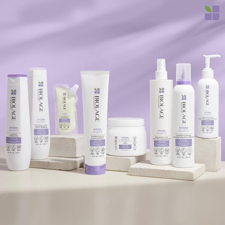 MATRIX Biolage | ***HydraSource | Mousse Coiffante (234 g / 8.25 oz) – Mousse Coiffante Hydratante à Tenue Moyenne