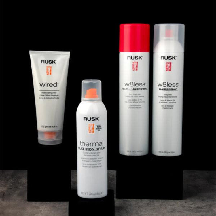 RUSK DESIGNER . W8LESS . PLUS | Hairspray . Laque de Mise en Plis et Finition - Tenue Extra Forte