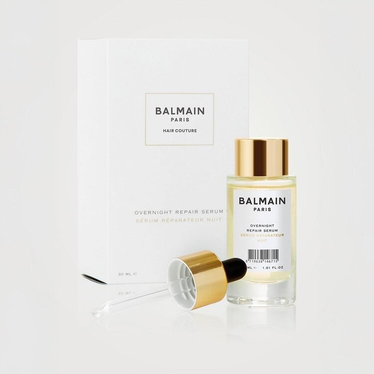 BALMAIN Paris Overnight Repair Serum (30 ml / 1.01 oz) – Deep Night Treatment for Damaged Hair