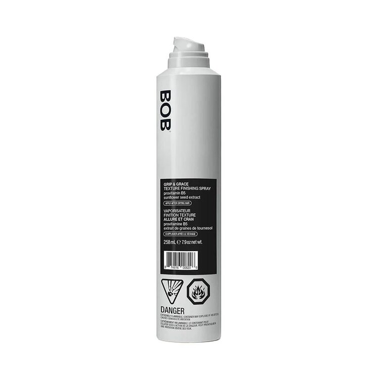 BACK OF BOTTLE | BOB Style | Grip & Grace Texture Finishing Spray – Flexible Hold and Effortless Texture (258 ml / 7.9 oz)