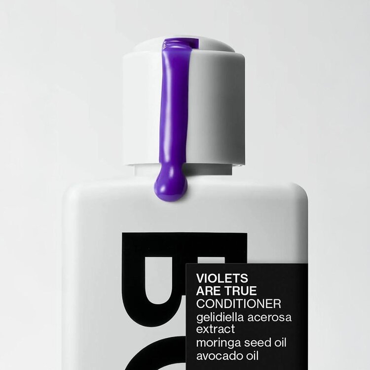 BACK OF BOTTLE | BOB Violets Are True | Conditioner – Violet-Toning Conditioner for Color-Treated or Grey Hair (200 ml / 6.7 oz)