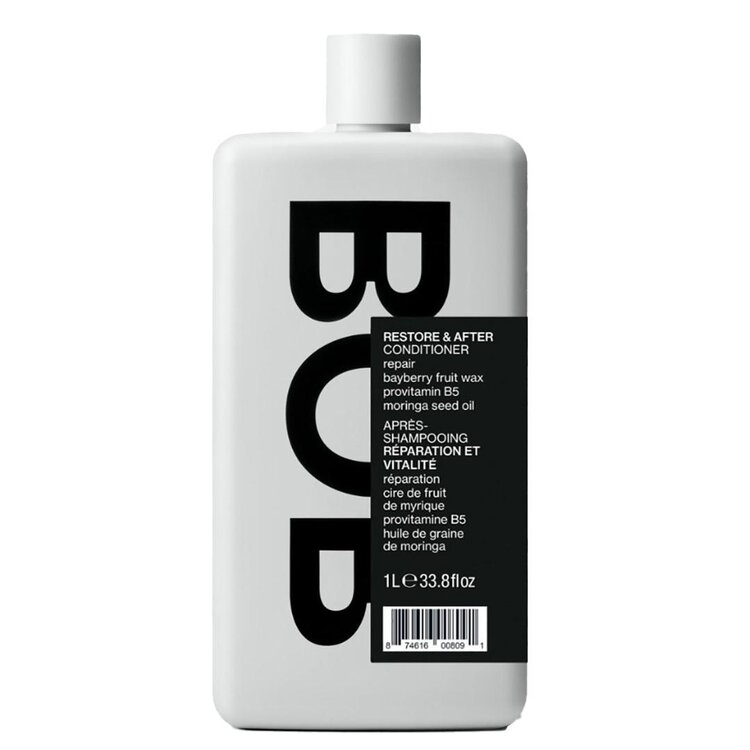 BACK OF BOTTLE | BOB Restore & After | Après‑Shampooing – Réparateur Léger pour Cheveux Abîmés